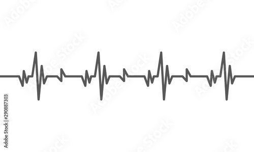 Heartbeat heart beat pulse flat vector icon for medical apps and websites.