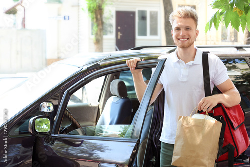 Worker of food delivery ser...