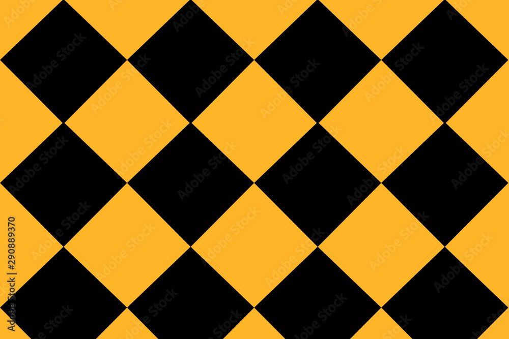 黄色と黒のダイヤモンドチェックの背景 Stock Illustration Adobe Stock