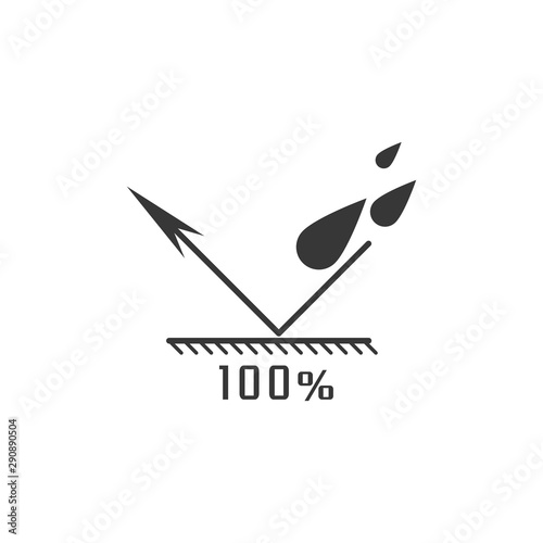 Waterproof logo flat illustration isolated on white background.