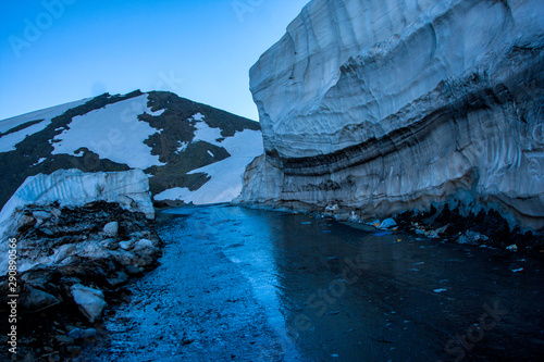 The Pakistani lakes mountain landscape & waterfall. photo