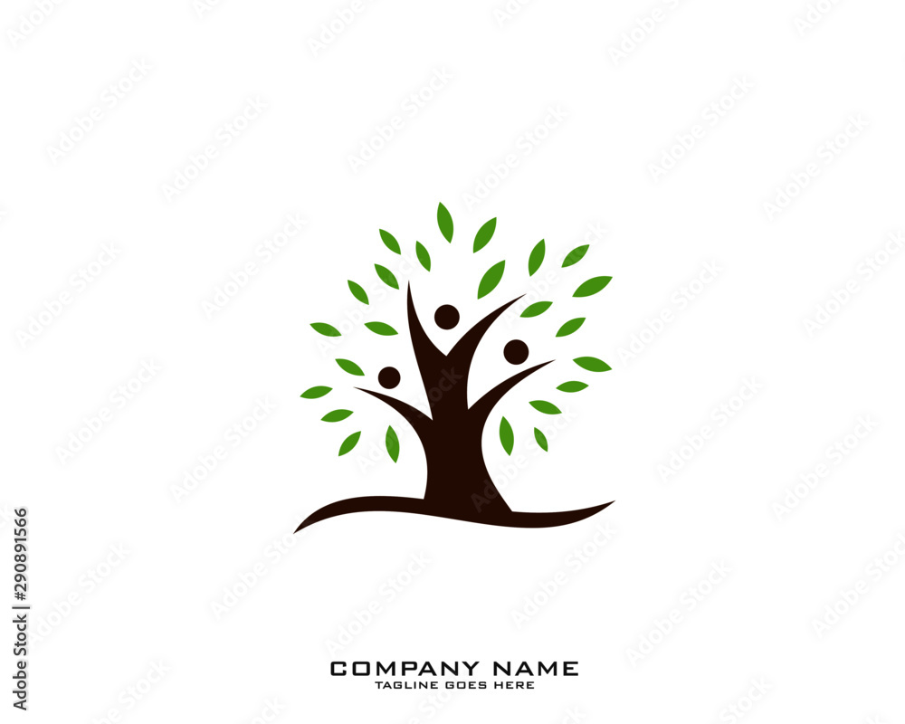 Obraz premium Tree vector icon. logo design elements.