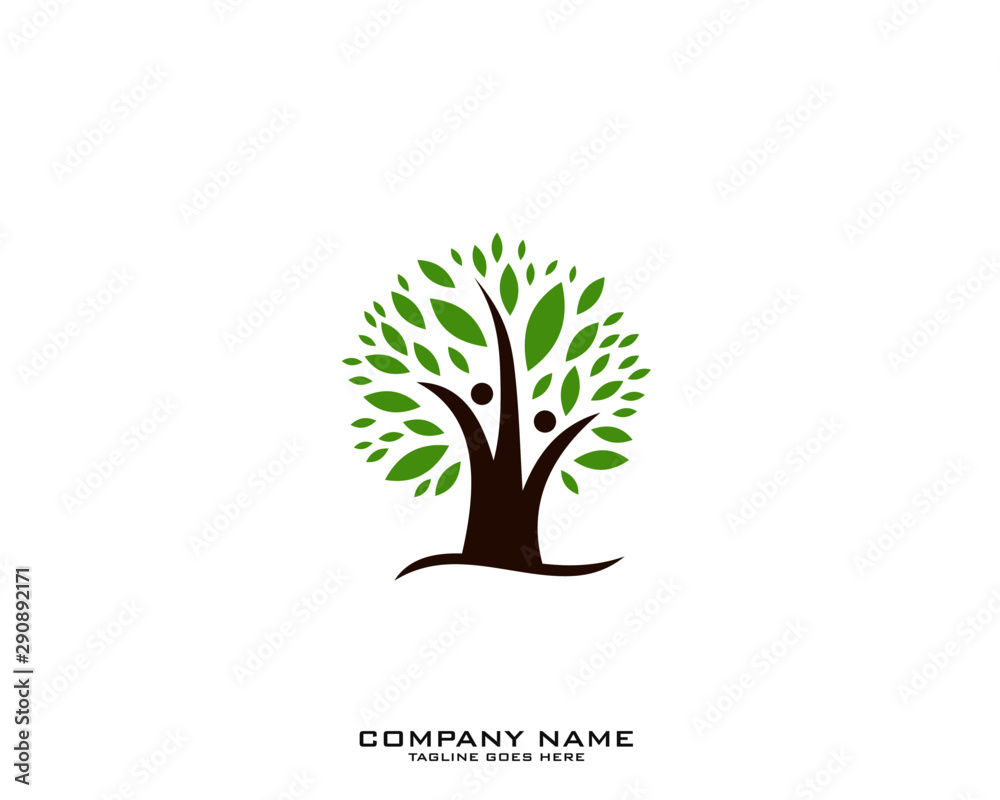 Obraz premium Tree vector icon. logo design elements.