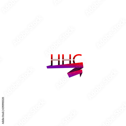 Letters HHC. Modern creative logo. Design in red and pink. Logo for company and business. Vector