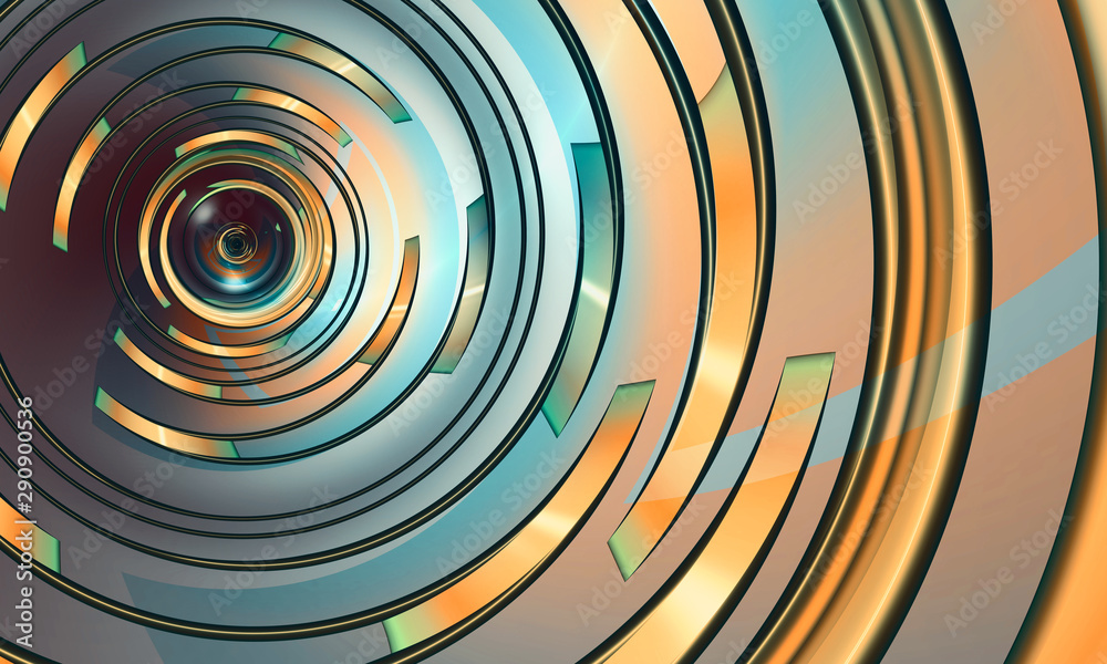 Fototapeta premium Beautiful abstract background for art projects, cards, business, posters. 3D illustration, computer-generated fractal