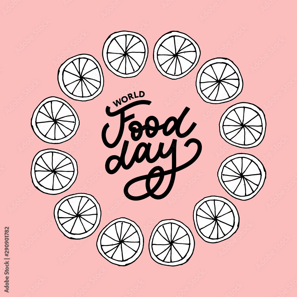 World Food Day Vector Illustration. Suitable for greeting card, poster and banner.