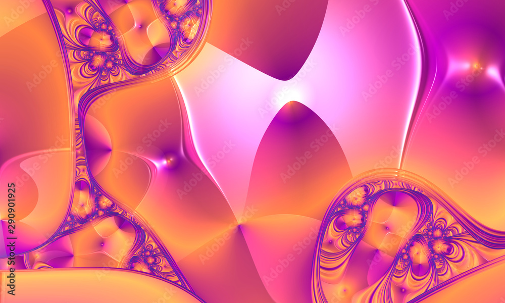 Abstract fractal pattern. Background for art projects, business, banner, template, card. 3D illustration