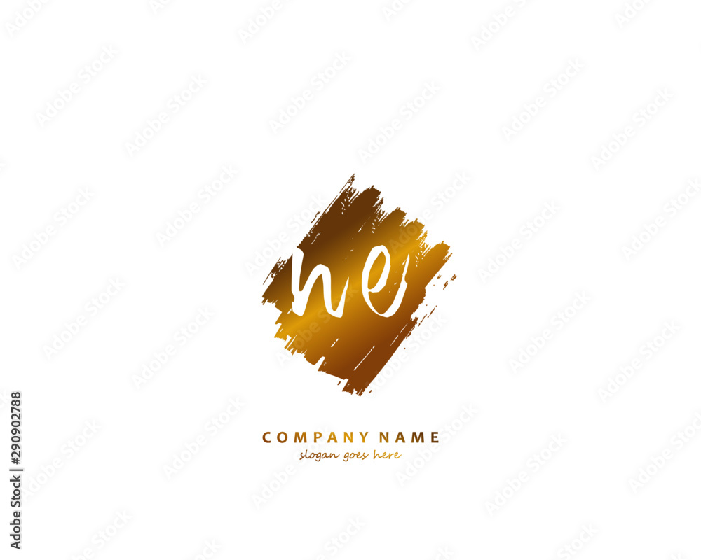 Fototapeta premium NE Initial letter logo template vector