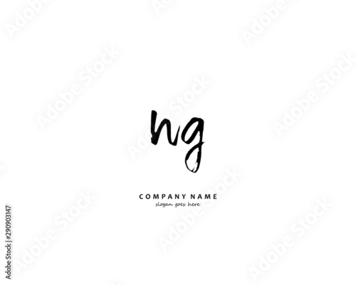 NG Initial letter logo template vector