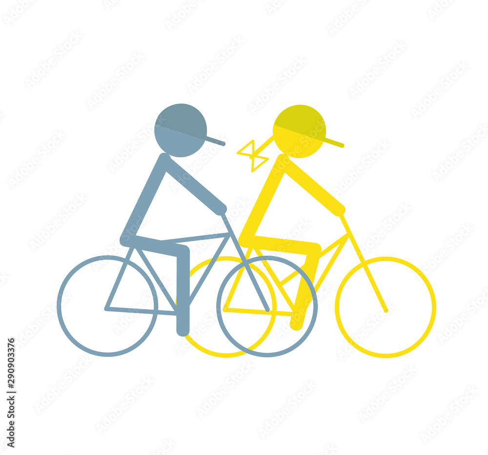 Flat design. EPS 10. Group of people on bicycle flat design. Man and woman on bicycle isolated on white background. People with bicycle icons. Сyclists icons. Vector illustration of a flat design. Flat design. EPS 10. Group of people on bicycle flat design. Man and woman on bicycle isolated on white background. People with bicycle icons. Сyclists icons. Vector illustration of a flat design.