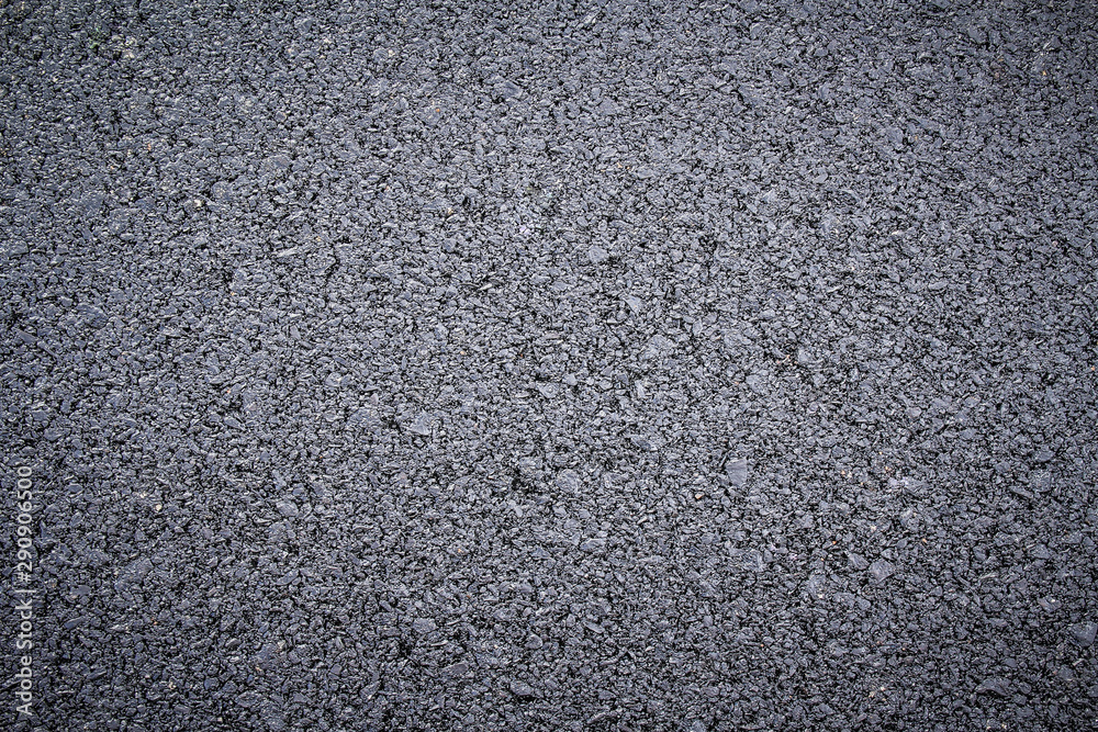 close up of new asphalt road texture 