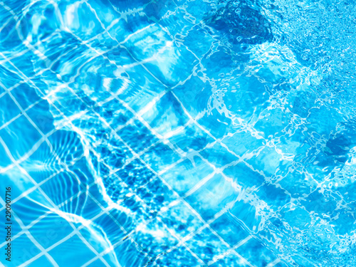 Water in pool see blue floor