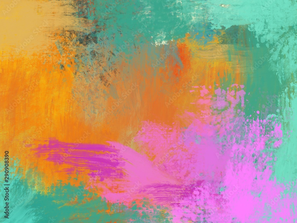 Obraz premium Hand drawn oil painting. Abstract art background. Oil painting on canvas. Color texture. Modern art. Contemporary art.