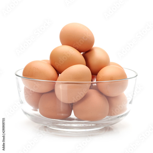 Set of chicken egg isolated on white background