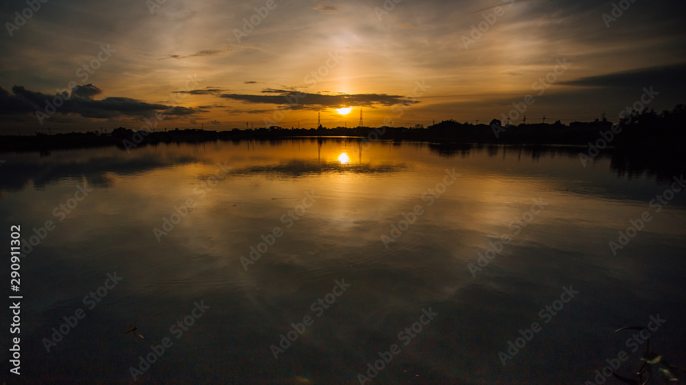 Sunset Over Water Images