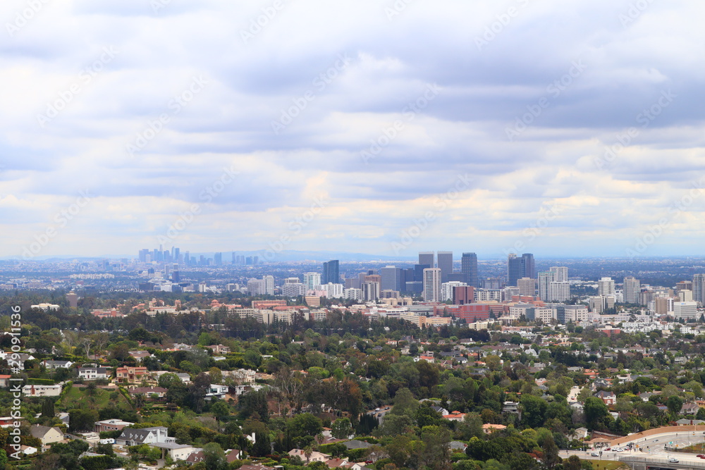 LOS ANGELES (California) view of Westwood skyscrapers
