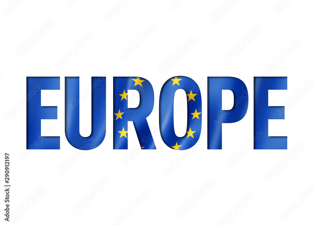 European union flag text font