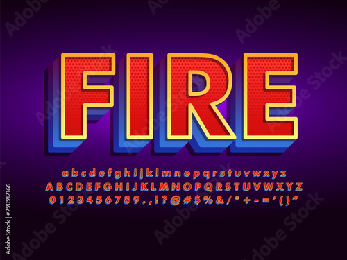red text effect with detailed texture and hot color, thermal hot alphabet, trendy red summer font 