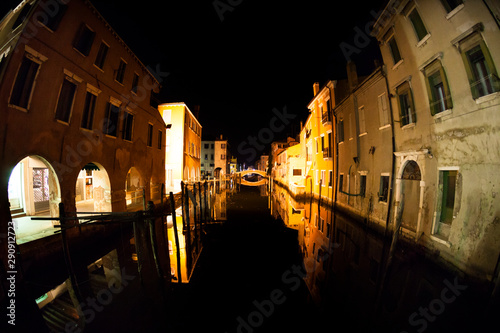 Fisheye lens on canal Vena