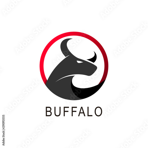 Buffalo logo, silhouette of a bull, bull vector, buffalo logo inspiration