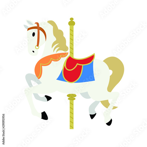 Carousel horse circus vector emoji