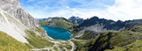 Wonderful Luenersee in the heart of the Raetikon Mountains, Vorarlberg, Austria Europe