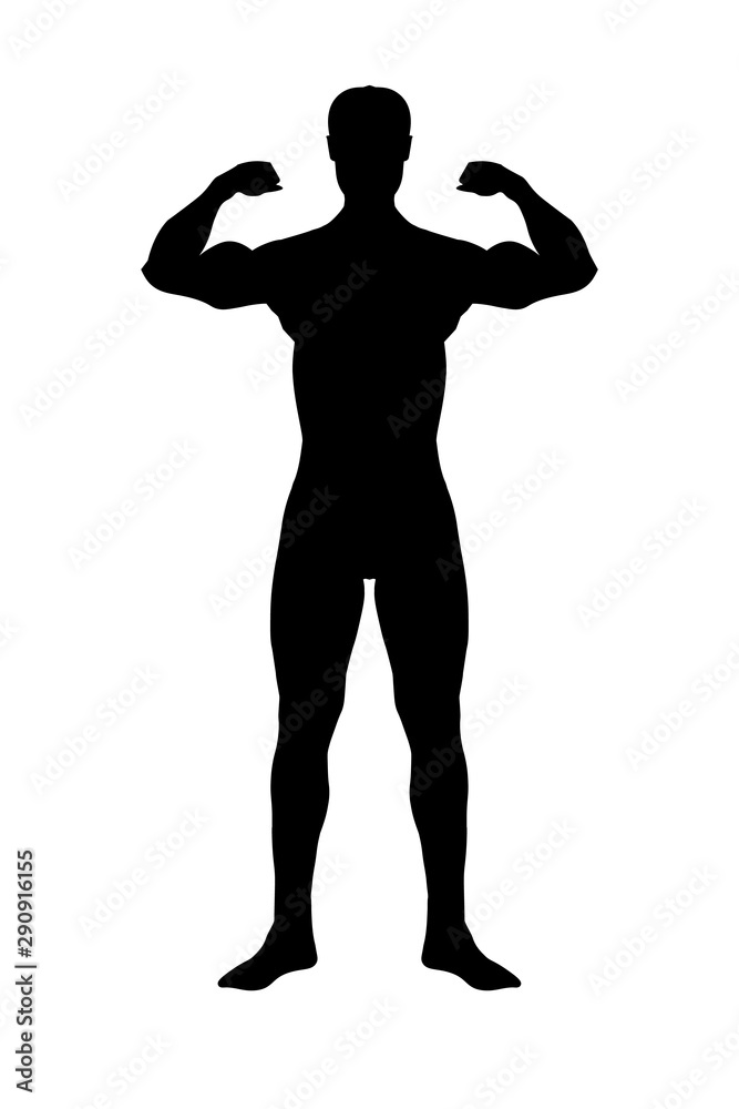 Strong Man make fitness, Strong body, Strong male show muscle