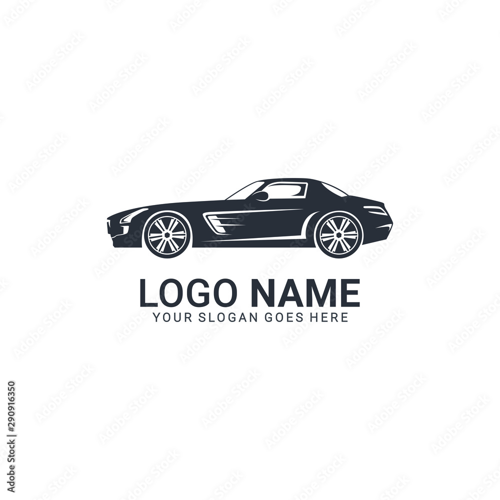 Luxury car logo design. Editable logo design