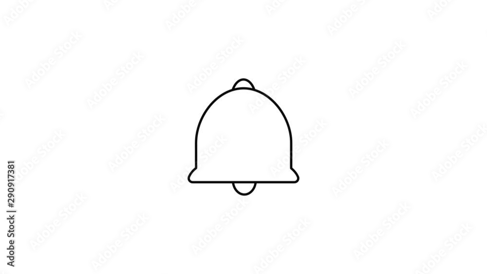 Notification bell icon and hand click Notification bell icon and hand click