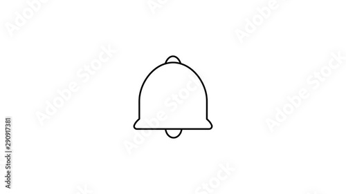 Notification bell icon and hand click