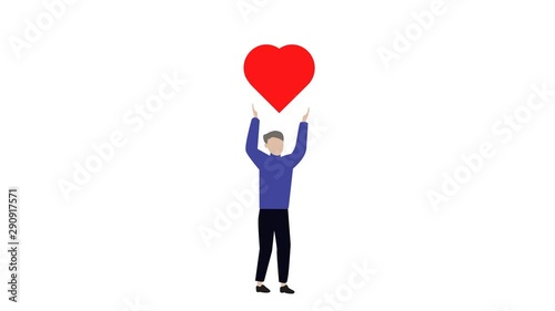 Man holds a Like sign