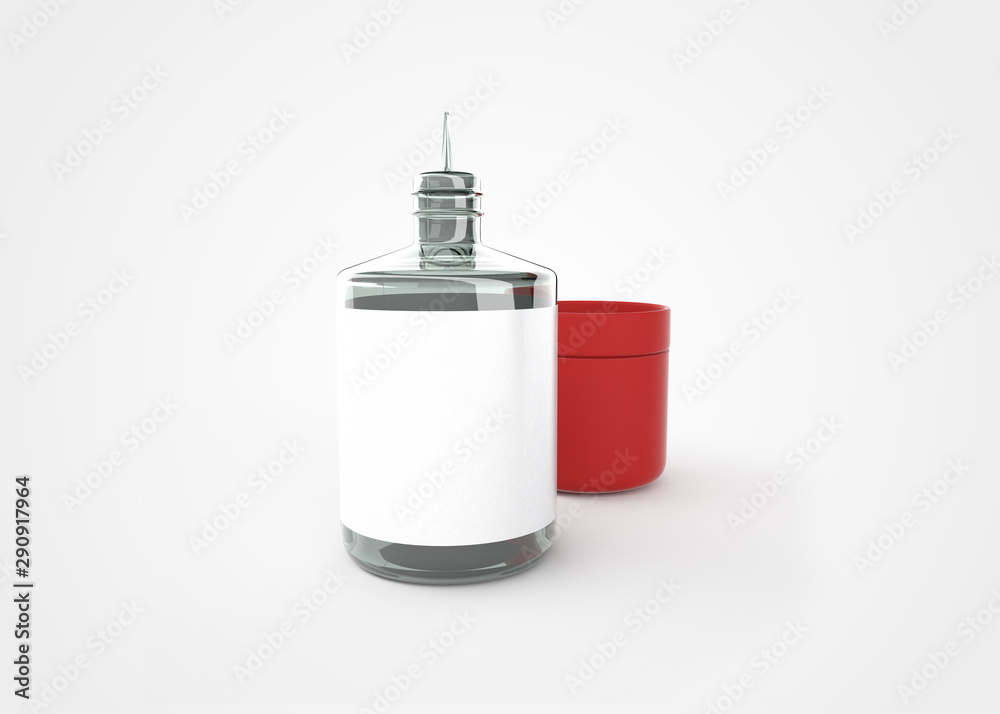 Vape Juice E-Liquid Bottle Mock Up 3D Render Vape Juice E-Liquid Bottle Mock Up 3D Render