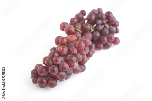 fresh red grape isolated on white background