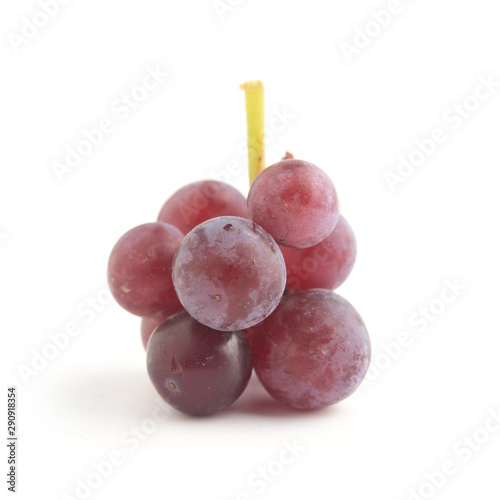 fresh red grape isolated on white background