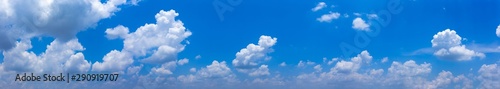 ฺBlue sky with tiny clouds. Panorama