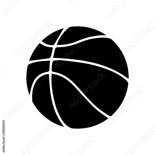 Basketball icon, Basketball logo isolated in black and white