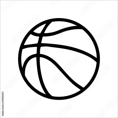 Basketball icon, Basketball logo isolated in white and black