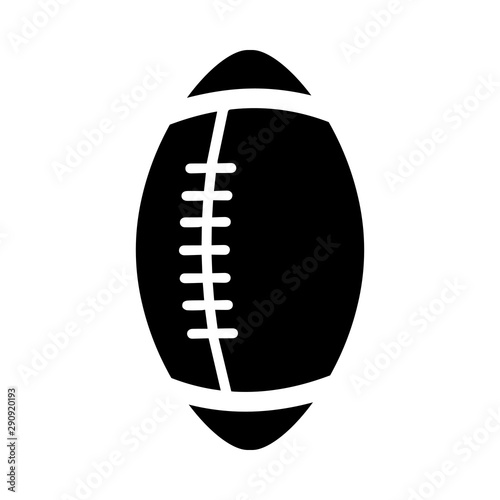 Rugby icon, Rugby logo isolated in white and black