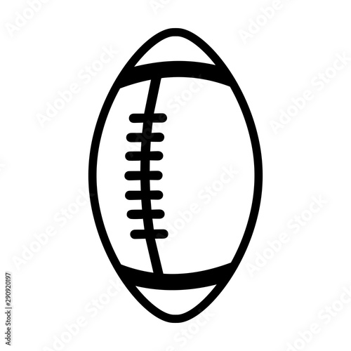 Rugby icon, Rugby logo isolated inblack and white