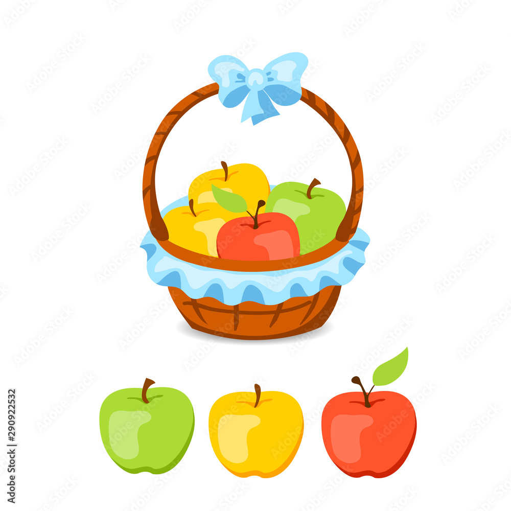 red apples in basket