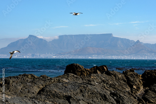 sea and rocks to table mountain