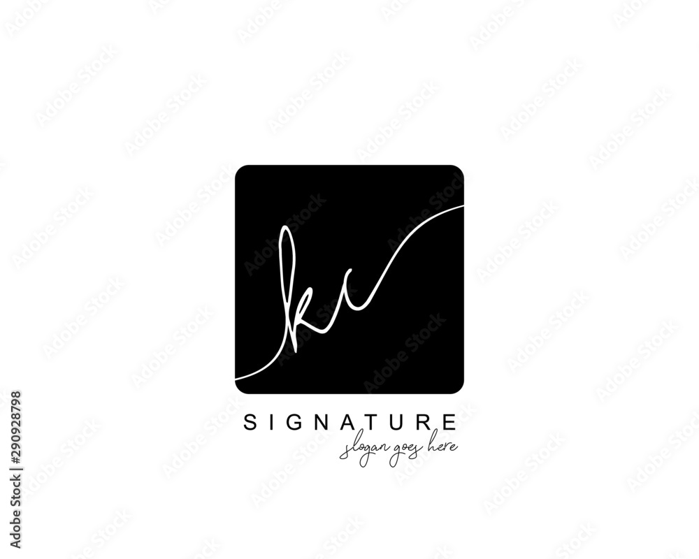 Initial KC beauty monogram and elegant logo design, handwriting logo of ...