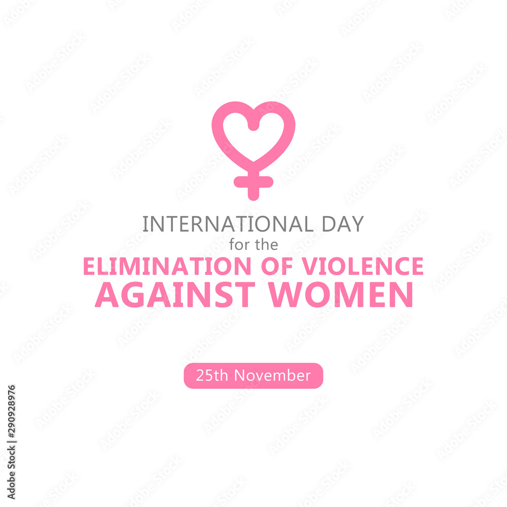 Stop Violence Against Women in The International Day for the Elimination of Violence against Women. Logotype. Stop Violence Against Women in The International Day for the Elimination of Violence against Women. Logotype.