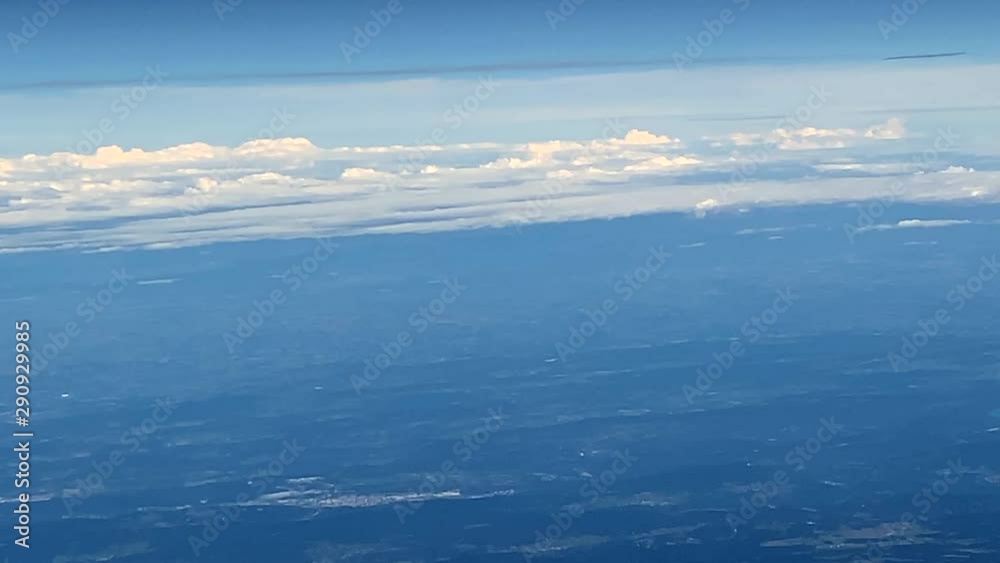 clouds on the horizon at the height of aircraft
