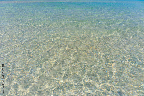 water on the beach