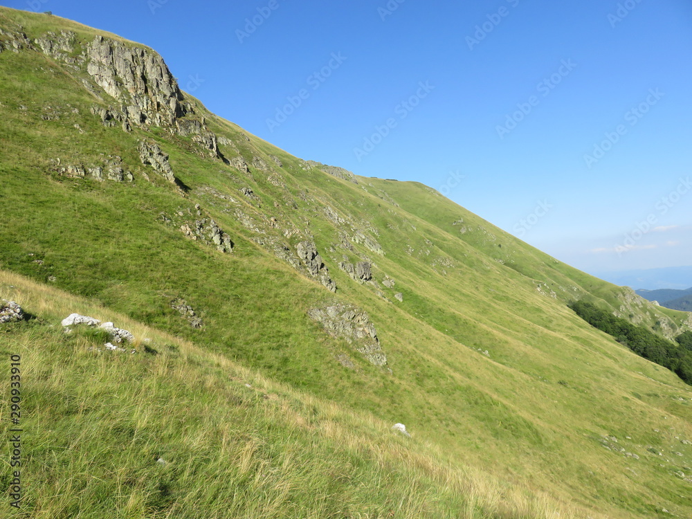 Mountain landscape slopes and elevations with vegetation Mountain landscape slopes and elevations with vegetation