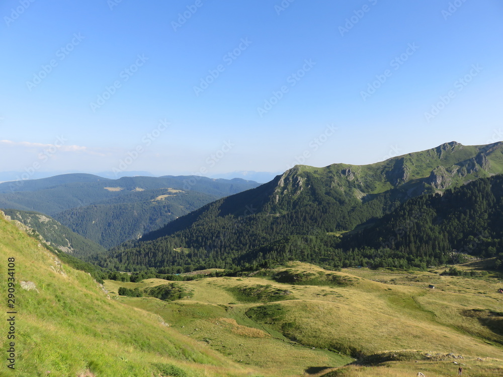 Mountain valley landscape and Mountain range
