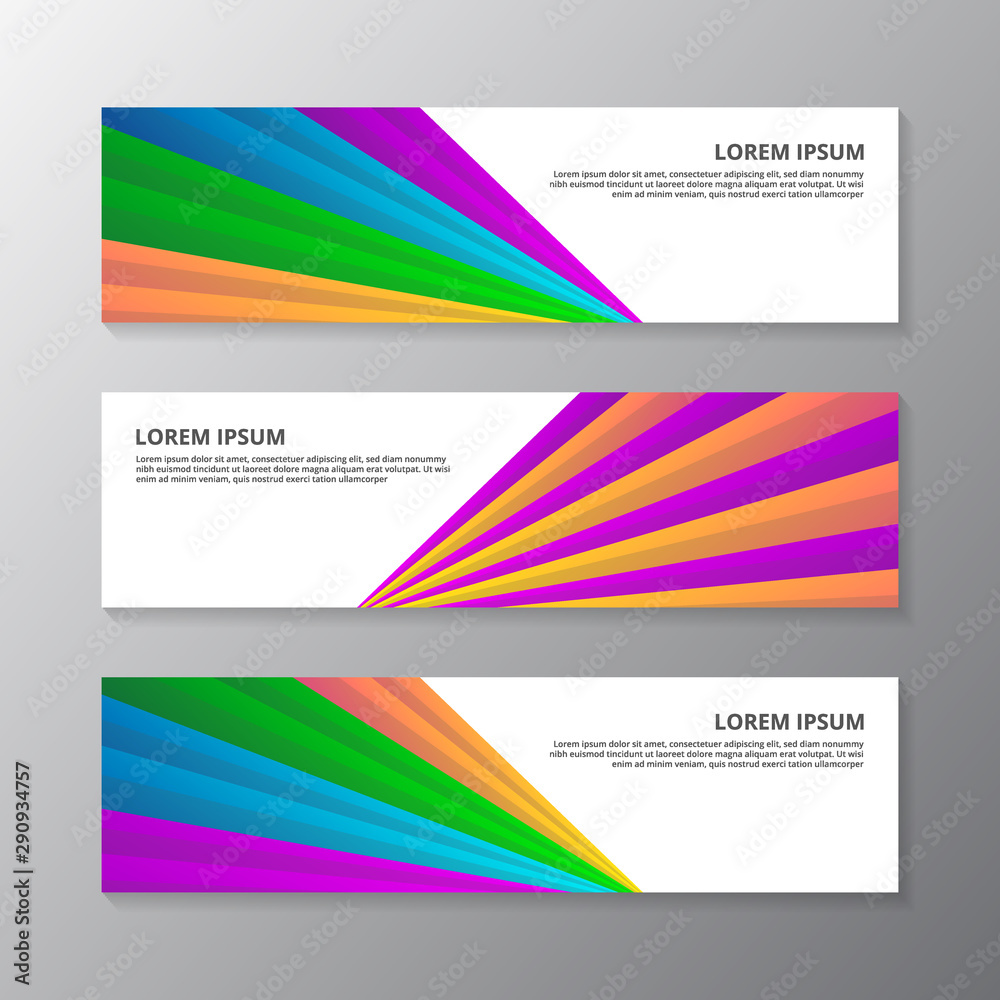 Fototapeta premium Business Banner Template with Colorful Gradient Style, Layout Modern Design, Corporate web header or footer