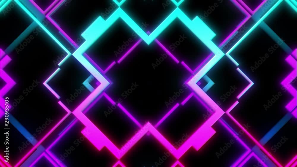 VJ Visual Of Cyan And Purple Lines Forming Abstract Compositions Looping Seamlessly VJ Visual Of Cyan And Purple Lines Forming Abstract Compositions Looping Seamlessly