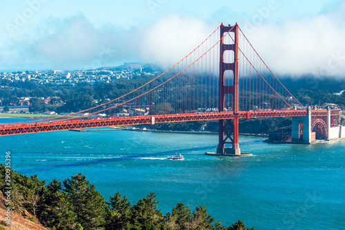 View of The Golden Gate Bridge in San Francisco, USA.